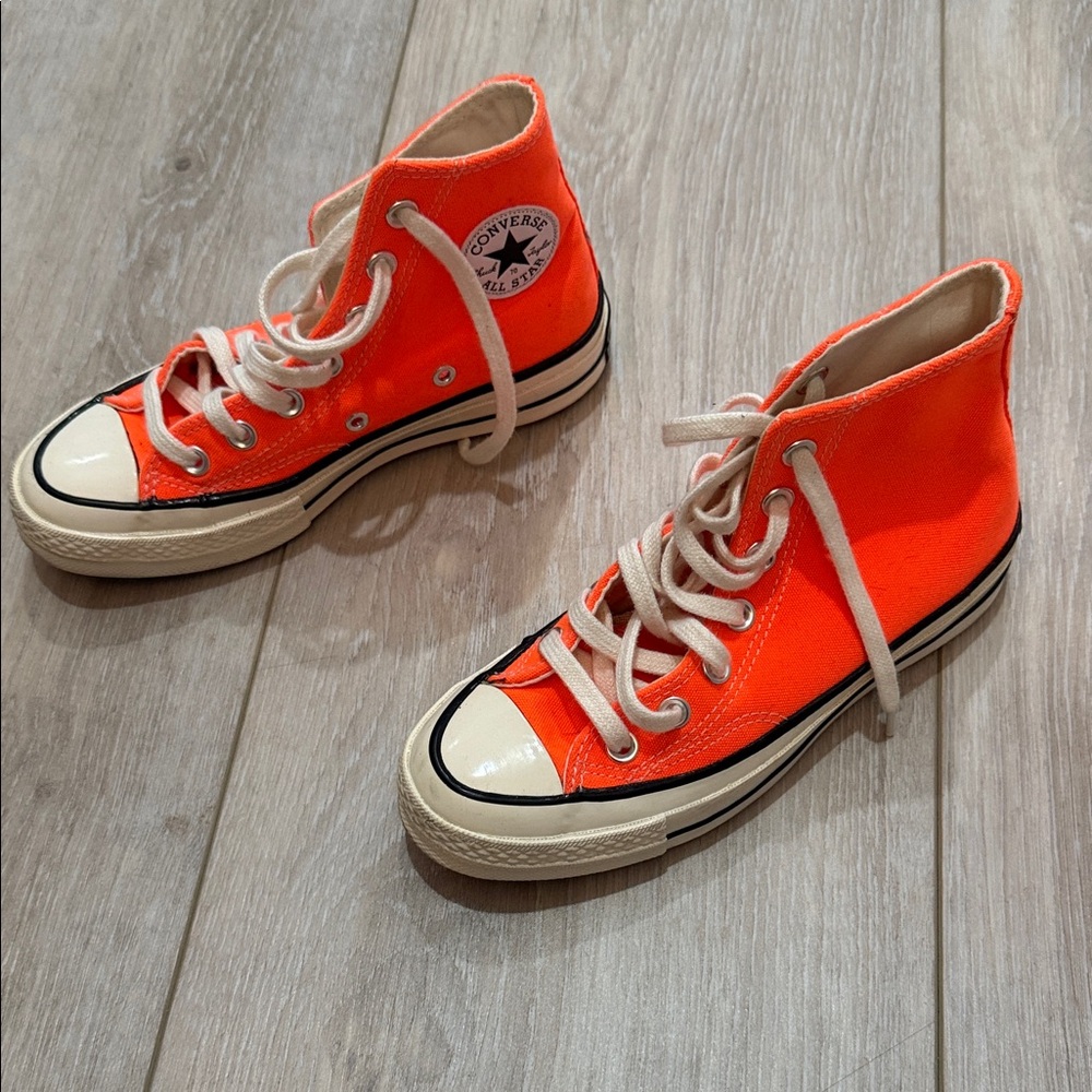Converse Kids High-Top Sneakers - Bright Orange